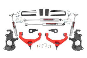 GMC Sierra 3500 HD Suspension Lift Kit - Rough Country - 3.5 Inch Knuckle w/ Overloads - '11-'19